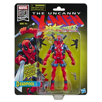 (Pre-Order July 2024) X-Men X-Force Retro Marvel Legends 6-Inch Deadpool Action Figure - Exclusive