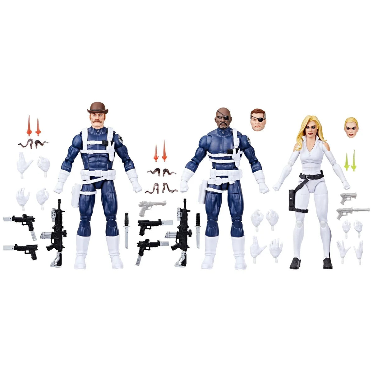 Marvel Legends Series Dum Dum Dugan, Sharon Carter, and Nick Fury Jr. 6-Inch Action Figure 3-Pack